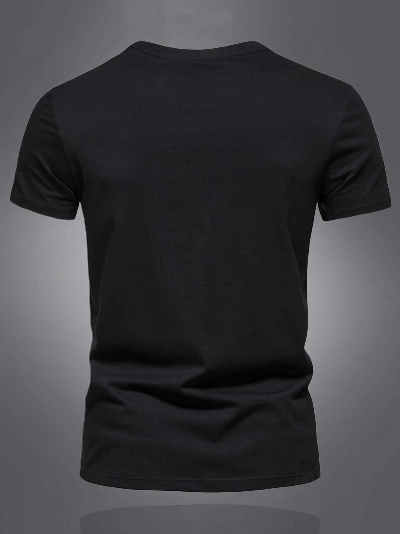 Summer mens Cotton T-shirt Casual Fashions Sports Top Loose Simple Letter Pattern Printed Scriptures Round Neck Short Sleeved Z250715