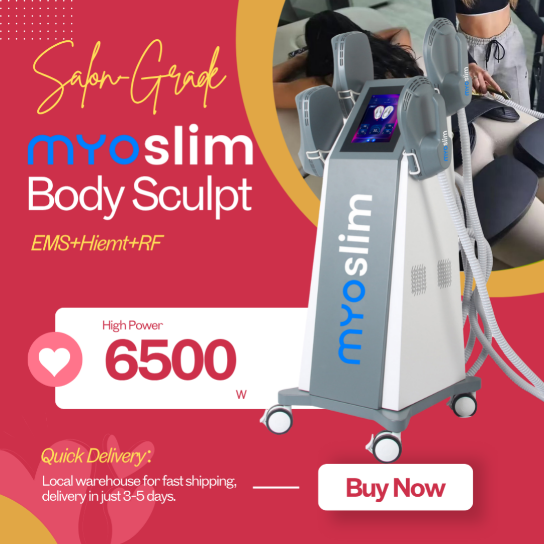 Myoslim Slimming Machine 15 Tesla HIEMT RF 6500W Body Sculptor and Fat Loss Therapy Device