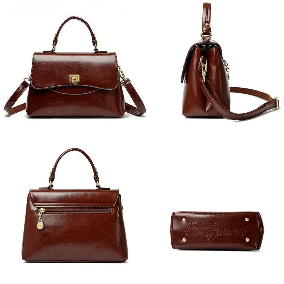 Large Capacity Multilayer Shoulder Messenger Bag High Quality Leather Handbag Women Designer Crossbody Sac Female Tote