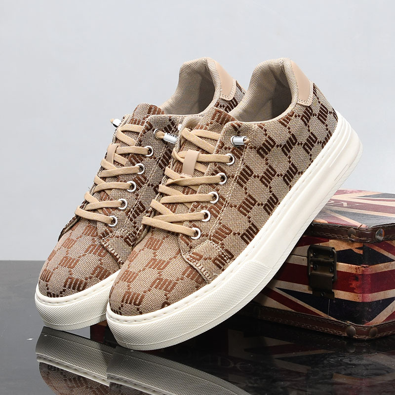 Designer Running shoes free shipping Canvas shoes low cut summer printed mens breathable sports and leisure shoes black khaki