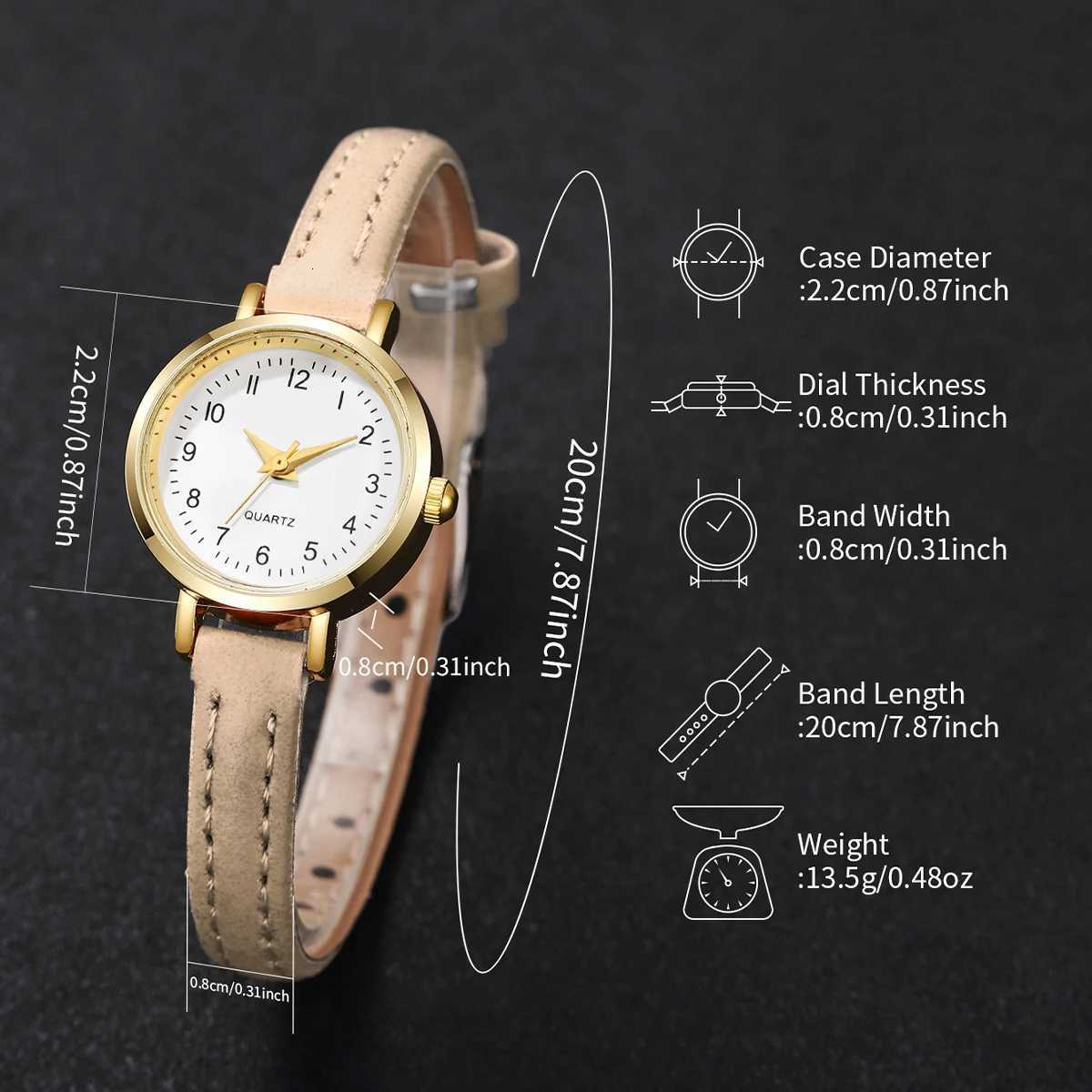 Fashion Small Dial Mens Quartz Ladies Leather Strap Wrist Watch Womens Watch (Without Box) Y250715