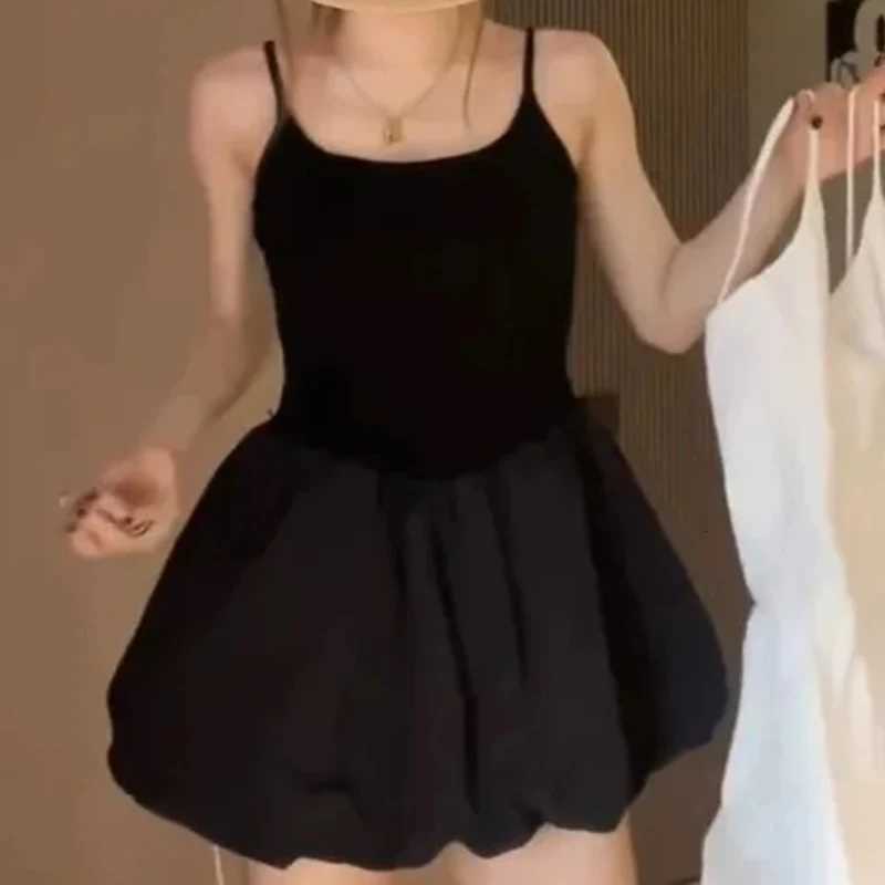 French Solid Ruffle Short Dress Women Elegant Spaghetti Strap Slim Dresses Woman Spring Summer Bodycon Sleeveless Dress Mujer R250716