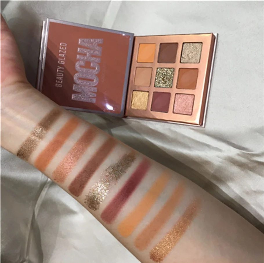 Beauty Glazed 9-Color Eyeshadow Palette Shimmer Matte Finishes Long-lasting Waterproof Makeup for Eyes 250712