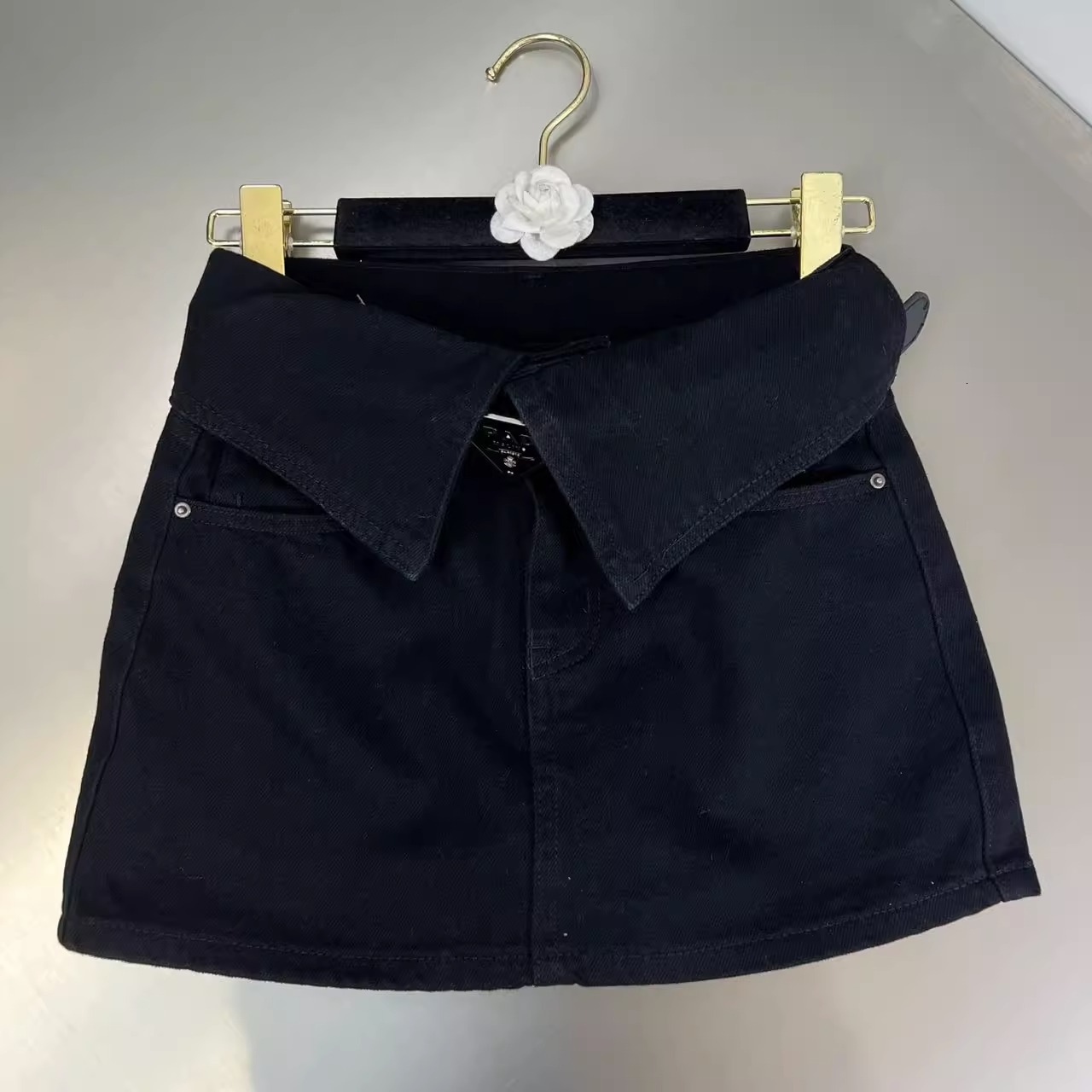 2025 High-Waisted Flared Denim Skirt for Women, Summer 2023 New Vintage Hot Girl Style, Unique Short