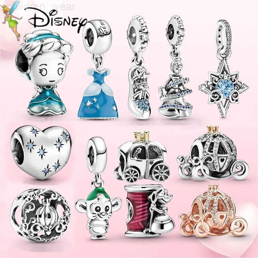 Disney 2024 New Fashion Original Design Princess Charm Bead Silver Plated Suitable for Girls Bracelet DIY Jewelry Gifts W20250716