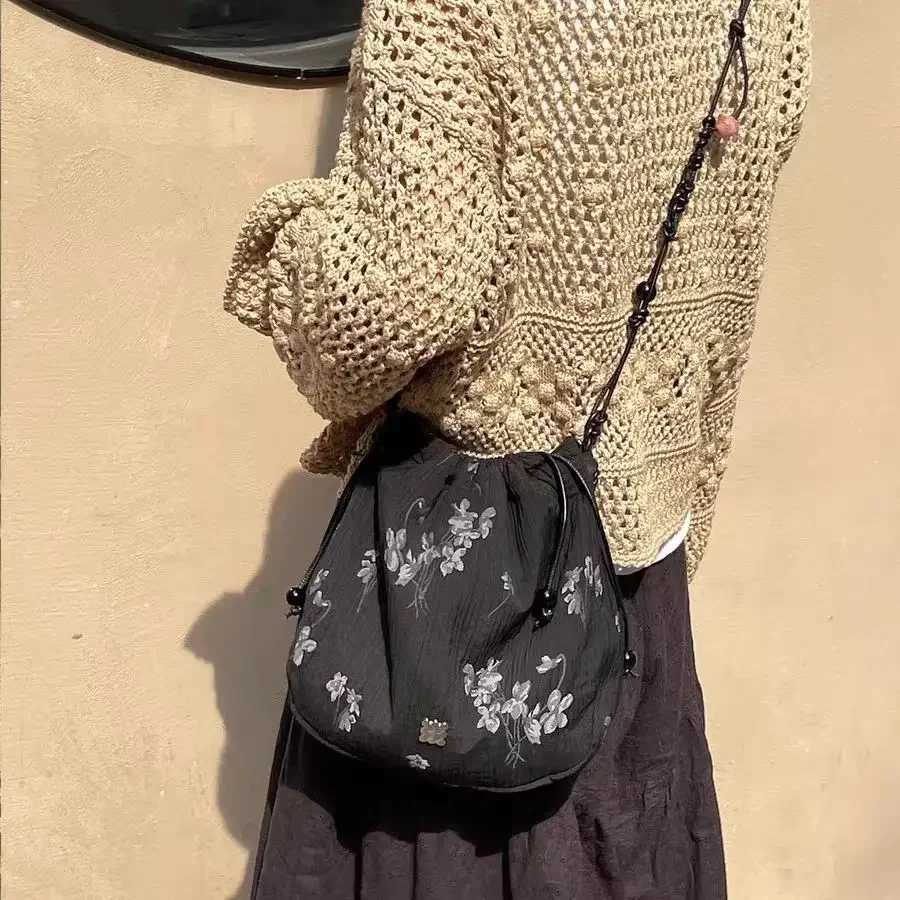 Ancient Style Han Element Cheongsam Good Match Bag Brocade Bag Closing Bags Niche Woven Beaded Shoulder Cloth Bags Purse