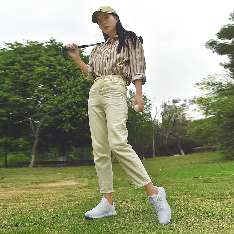 2023 New Golf Shoes for Men and Women, Couples Style, Fixed Spikes, Waterproof, Breathable, Non-Slip, Trendy ddmysaturn
