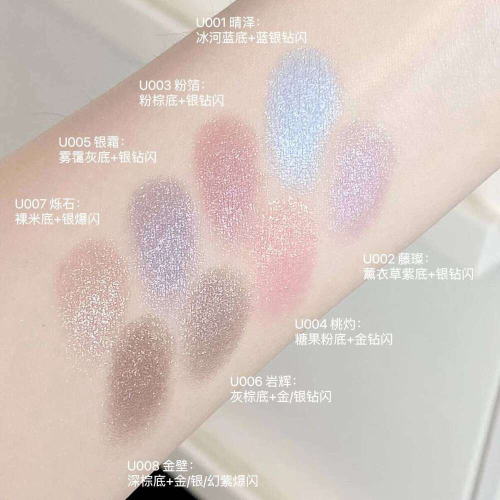Qianyan Single Eyeshadow Disk Fine Pearlescent Shimmer Glitter Explosive ltiuse Powder Blush Highlighter Flash Eye Makeup X250716