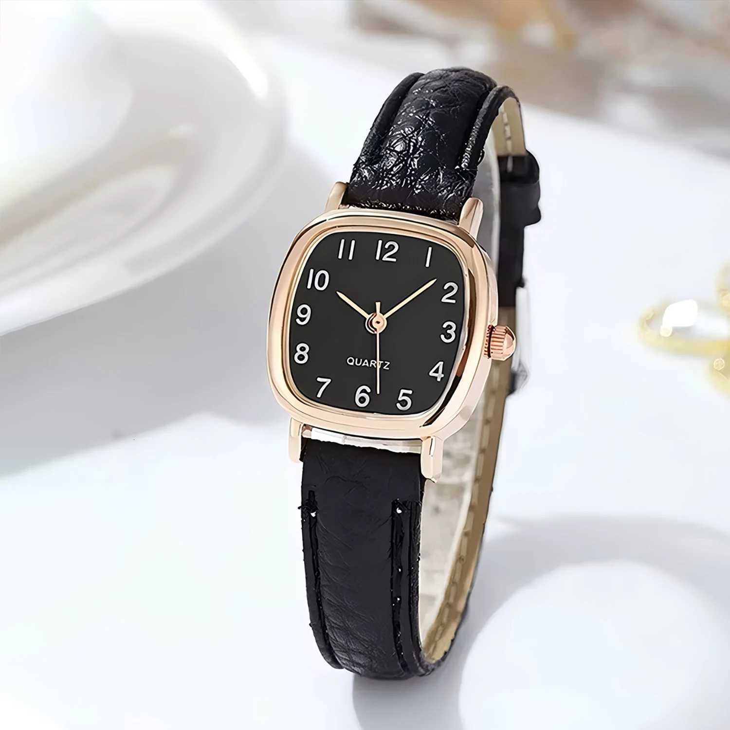 Square Belt Literary Retro Mens Korean Fashion Quartz Versatile Korean Daily Wristes Simple Luxury Watch Y250715