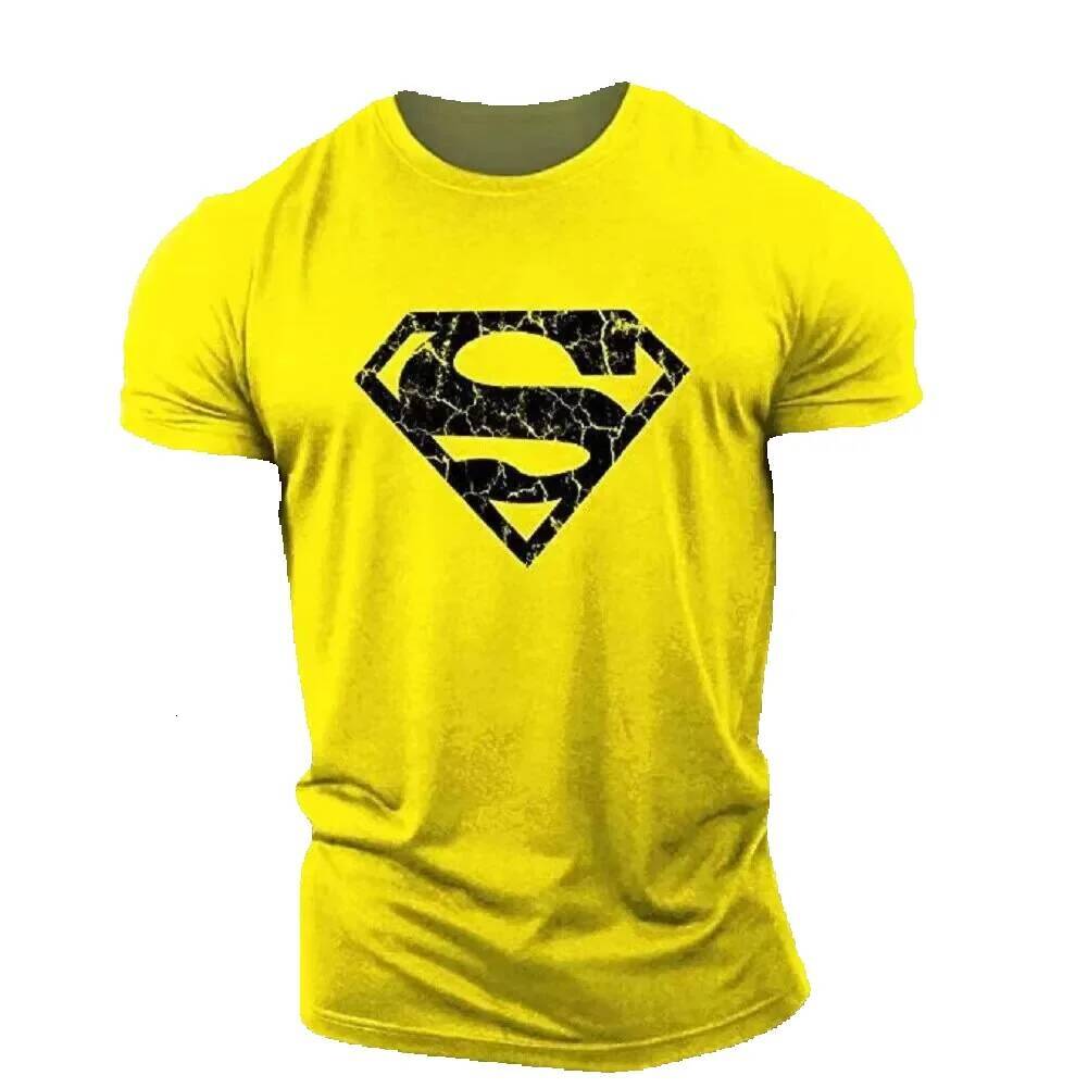 Europe and the United States Gym Superman Hip Hop Sports Fiess Casual Summer Loose for Men Shirt Girls T-shirt Lovers