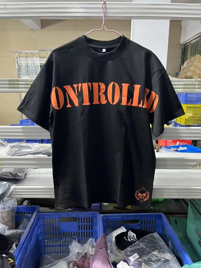 Men's T Shirts Controlled Insanity T-shirt Covers Oversized Short Sleeve Tees Workout Gym CBUM