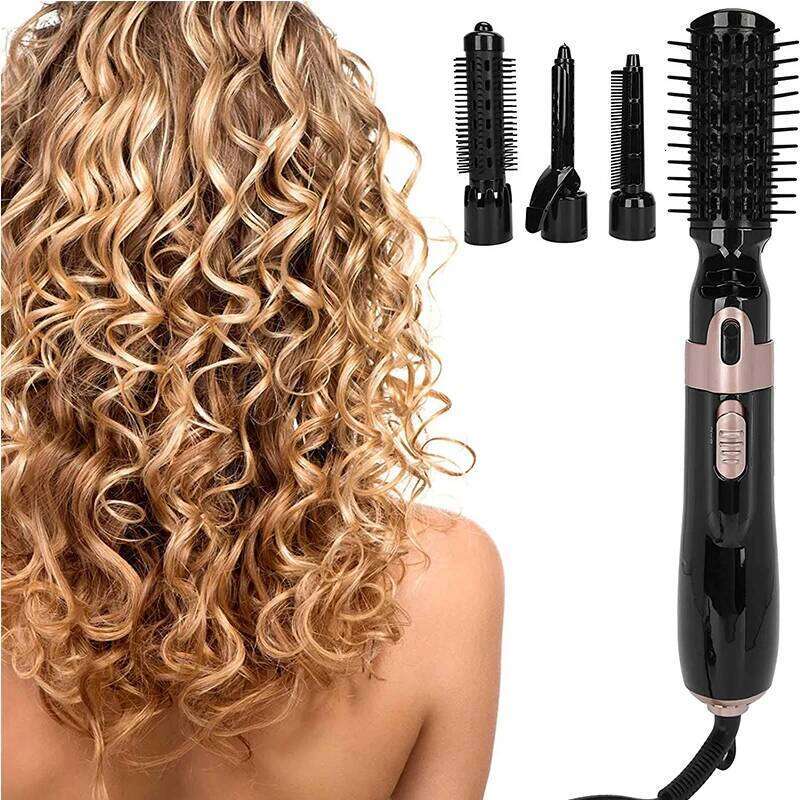 Multiple Function Hot Air Blow Dryer Brushes Set Comb Interchangeable Brush Head Automatic Hair Curler Salon