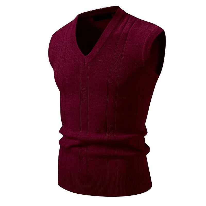 Mens V-Neck Sleeveless Vest Classic Pullover Knitted Waistcoat Sweater Cardigans Tank Tops Outdoor Streetwear 250716