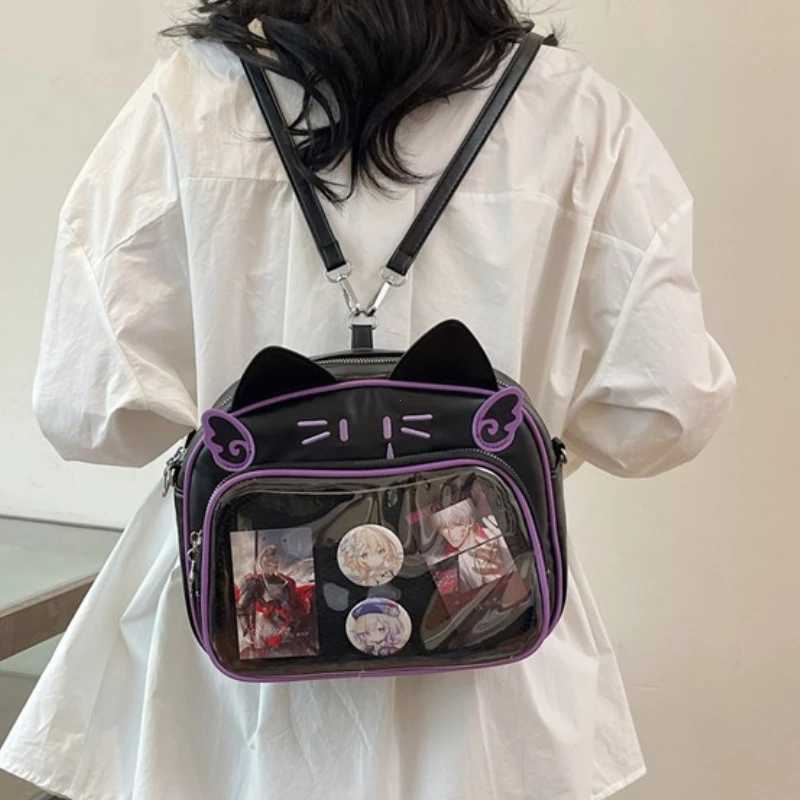 Y2K Japanese Ita Bag 2025 New Ita Backpacks Cute Girls Transparent Shoulder Crossbody Bags JK School Bags
