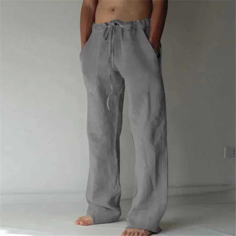 ropa hombre baggy pants Mens Cotton Linen Casual Pants Breathable Trousers Fitness Streetwear Clothing Jogging Autumn Summer y250716