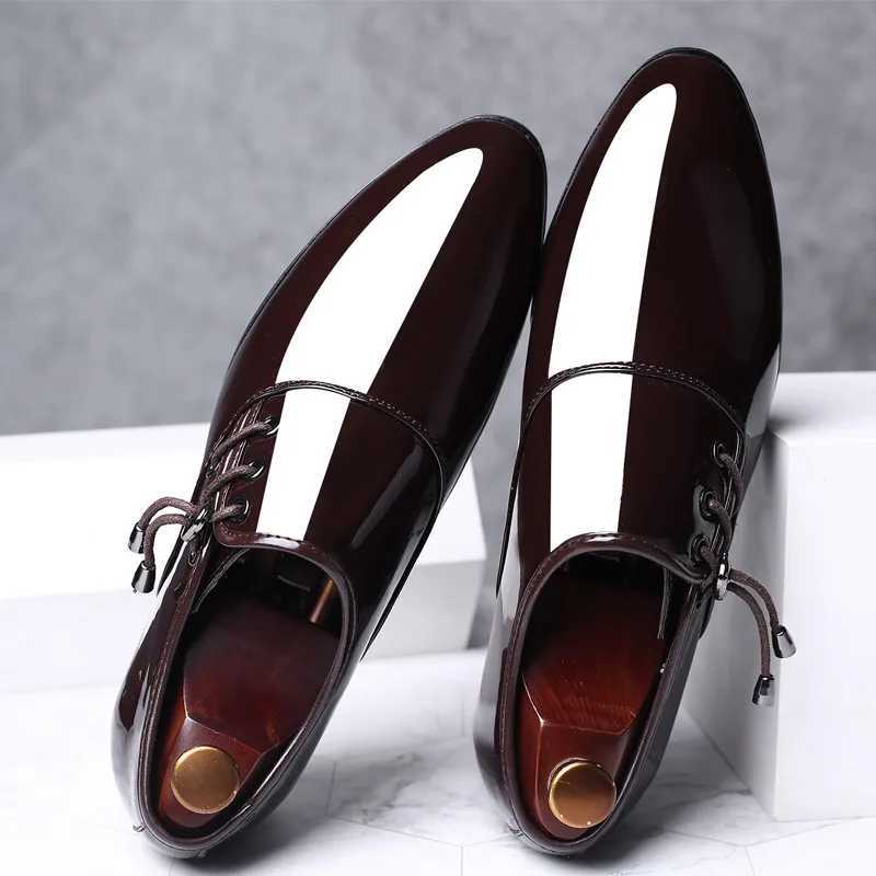 Dress Shoes Men Oxford Patent Leather Mens Dress Shoes Business Shoes Men Oxford Leather Formal Business Shoes for Men 89 Y250715