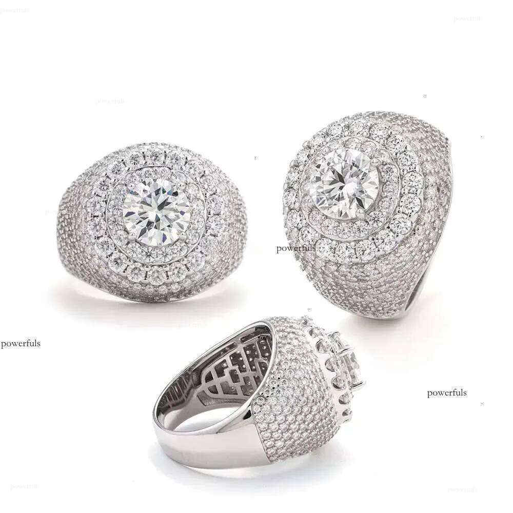 8mm Moissanite for Men Iced Out Rings Women S Sier Wedding Ring Finger Jewelry Pass Dias Tester Free Shipping