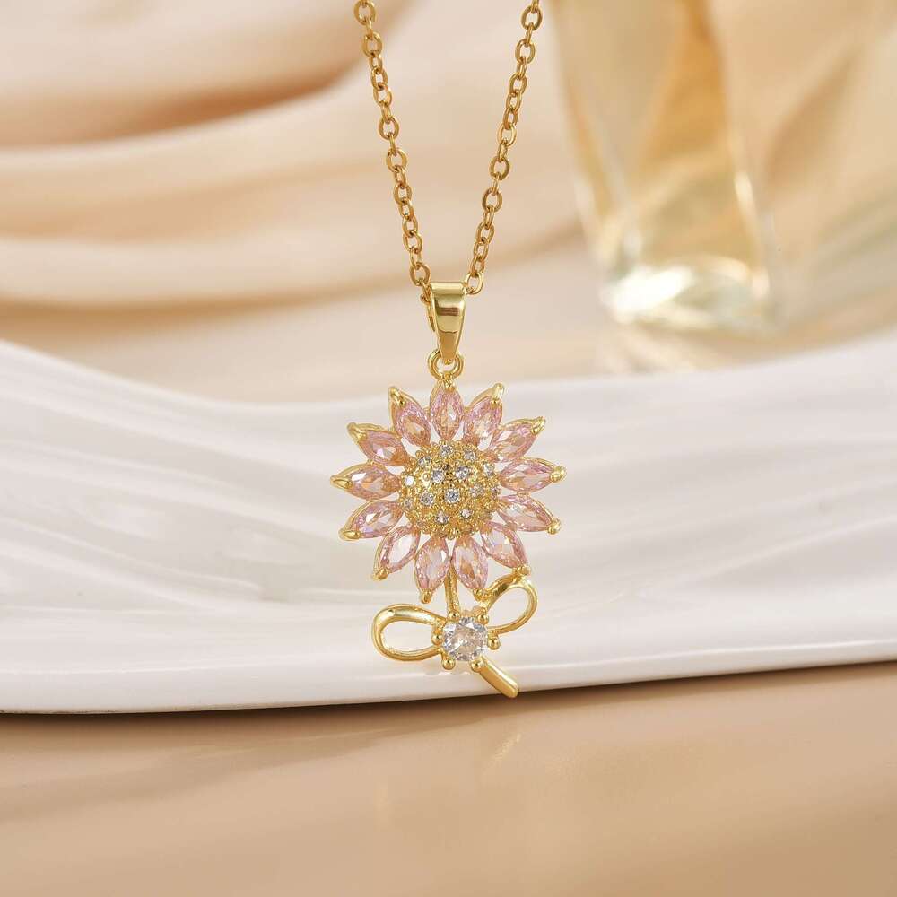 For Women, Light INS Style Daisy Versatile Clavicle Chain Fashion Necklace Jewelry Fc6