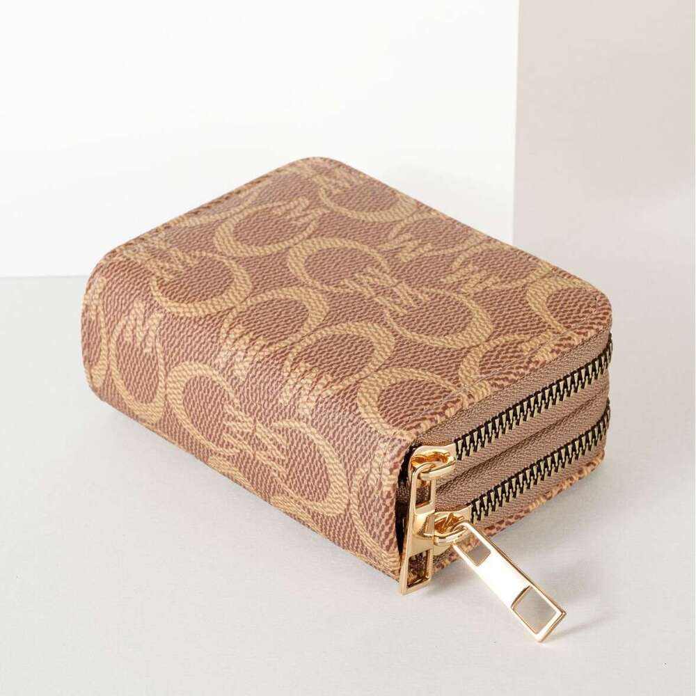 Zipper Accordion Card Holder Wallet Compact Multi-Slot Organizer Stylish Portable Coin Purse for Everyday Use