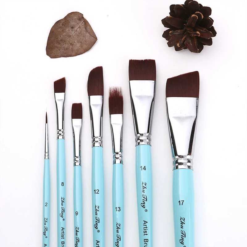Body Painting Face Body Art Paint Multifunctional Professional Paint Brushes Set Wooden Handle Nylon Brush Oil Painting Brushes XJ2500716