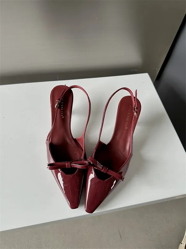 2025 free shipping new flats designer shoe women dress Summer lady pointed-toe stiletto shoes
