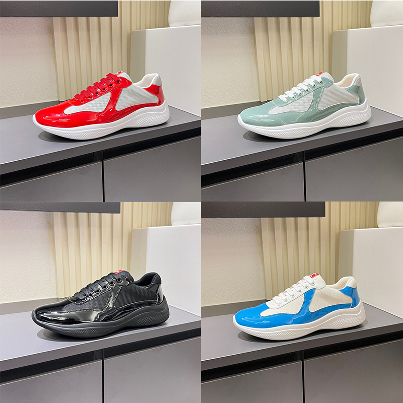Designer American cup Casual shoes low red Sneakers Luxury Trainers Americas sneaker Rubber Fabric Outdoor Comfortable shoes Walking shoes size 35-47