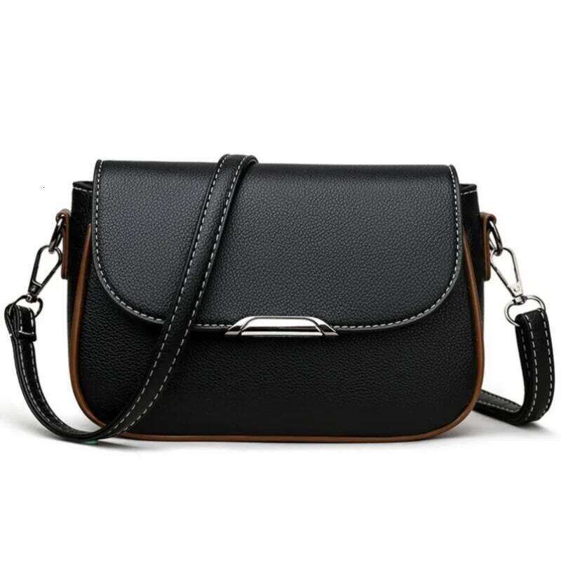 2025 New Women Large Flip Cover Postman Small Square Single Shoulder Crossbody Fashion Versatile Handbag Beauty Bag