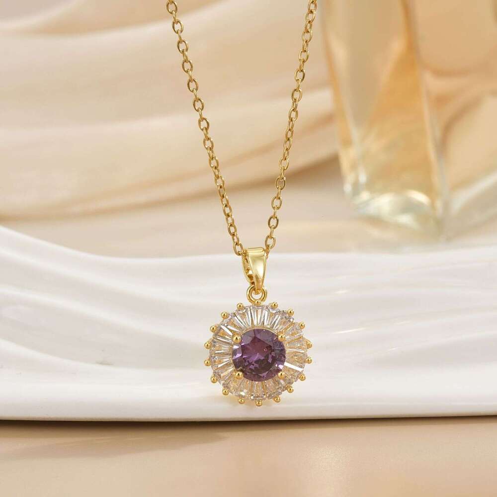 Korean Style Niche Design High-End Titanium Steel Necklace For Women Versatile Non-Fading Luxurious Temperament Clavicle Chain Jewelry 4D6