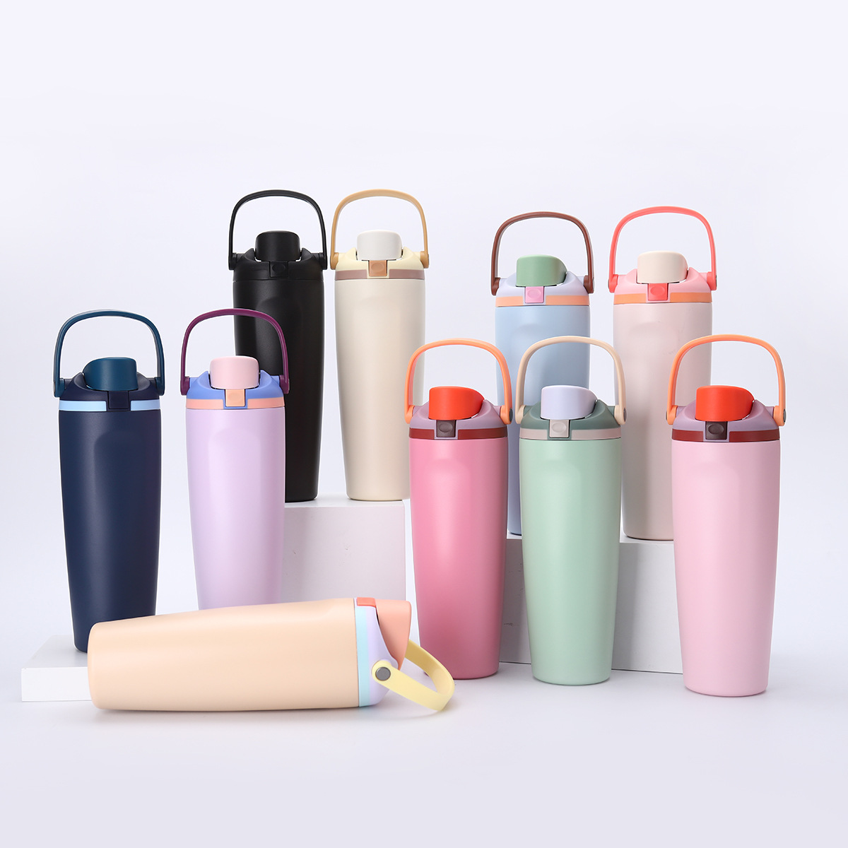 30oz Insulated Cup Stainless Steel Water Bottle with Straw for Sports Travel and School BPA-Free Sports Water Bottle 30 Oz Travel Thermos Cup 2025 New
