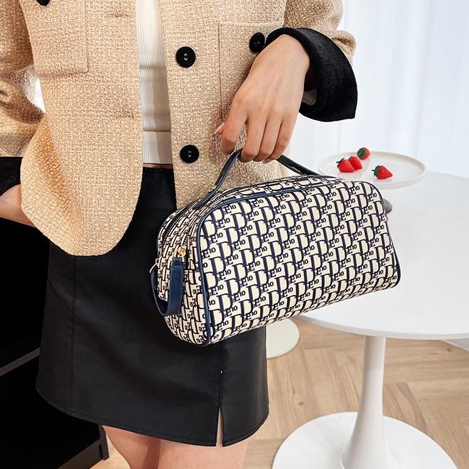 Makeup bag Free Shipping Designer Cosmetic Bag Vanity Bag New Double Pull Head Fashion Large Capacity Cosmetic Bag Female Storage Travel Handheld Wash
