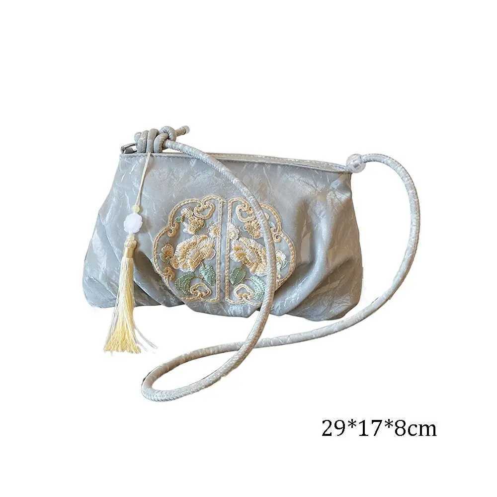 Package Satchel Soft Embroidery Bag Chinese Style Tote Bag Large Capacity Handbags for Children