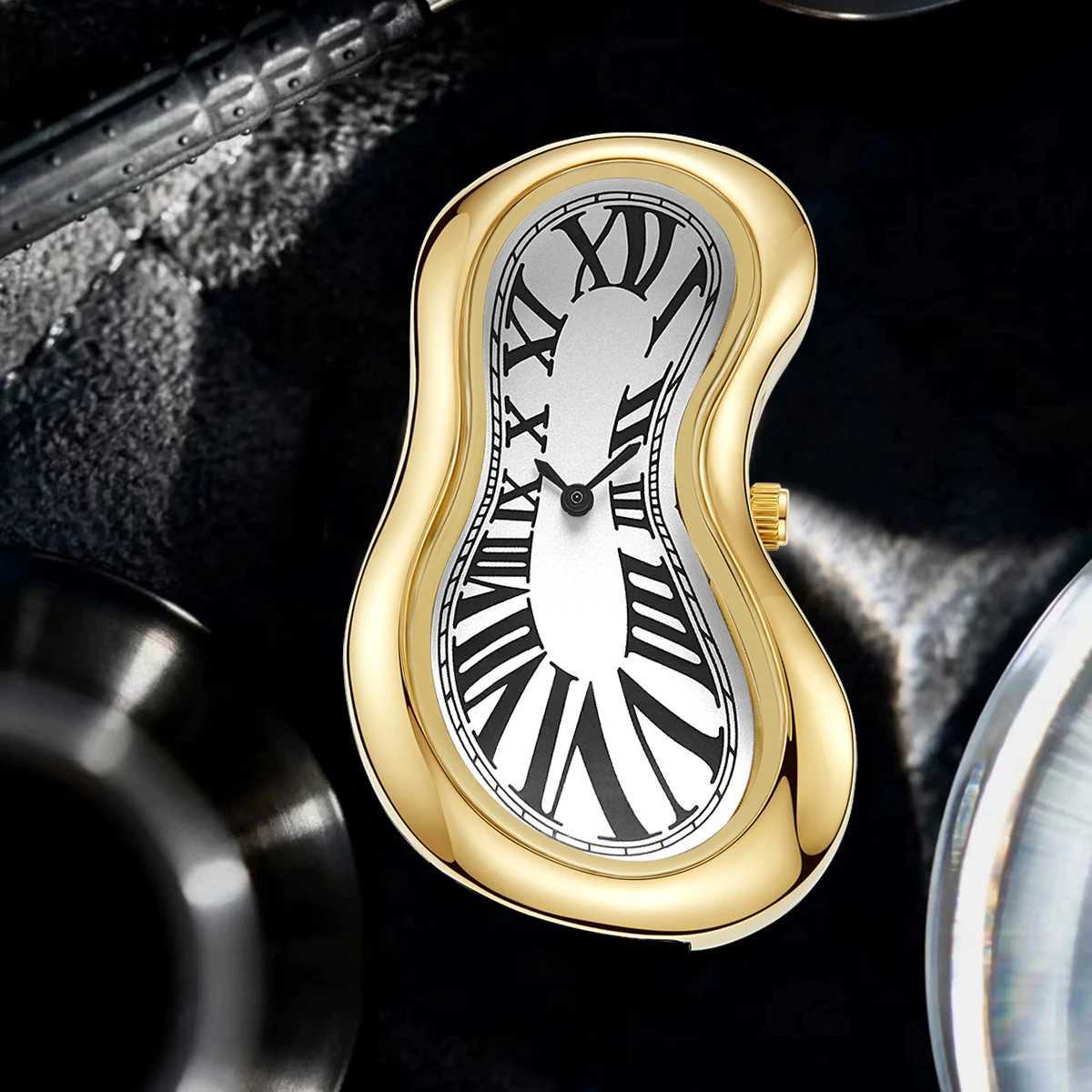 2025 New Irregular Shed Melting Twisted She Y2K Fashionable Retro Niche Mens Ins Style Quartz Y250715