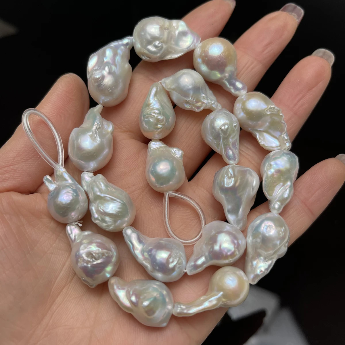 Baroque Natural Freshwater Pearl Fish Tailed Loose Beads for DIY Women Men Necklace Jewelry Making Accessories 12x16-15x20mm 250712