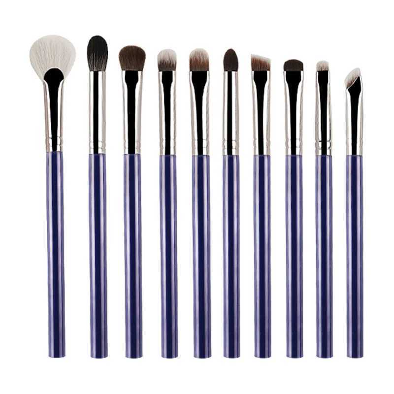 10-in-1 Professional Makeup Brushes Set - Eyeshadow Eyeliner Eyebrow Brush Kit with Soft Synthetic Bristles Travel-Friendly Kit XJ2500716