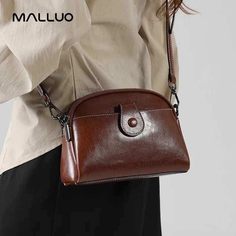 Cowhide Genuine Leather Messenger Bag for Women Versatile Shoulder Handbag Female Phone Crossbody Bags for Ladies Purse
