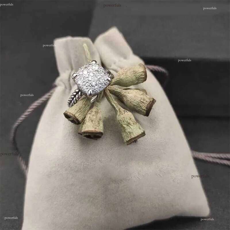 Wedding Ring Designer American Fashion Brand Jewelry Chatelaine Sterling Sier with Pav Dias for Women Rings