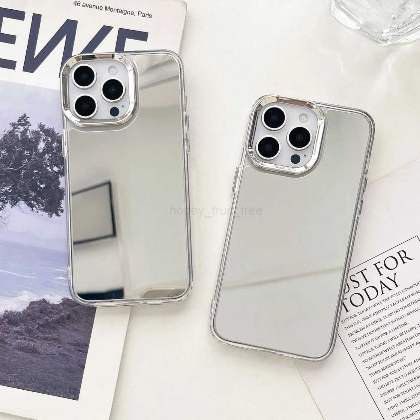 Luxury Plating Makeup Mirror Phone Case for iPhone 16 15 14 13 12 11 Pro Max XR X XS Hard Acrylic Shockproof Bumper Cover T250716
