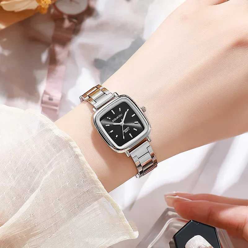 New Brand Wen Stainless Steel Strap Ladies Wrist Korean Student Small Square Quartz Ice Watches for Women Y250715