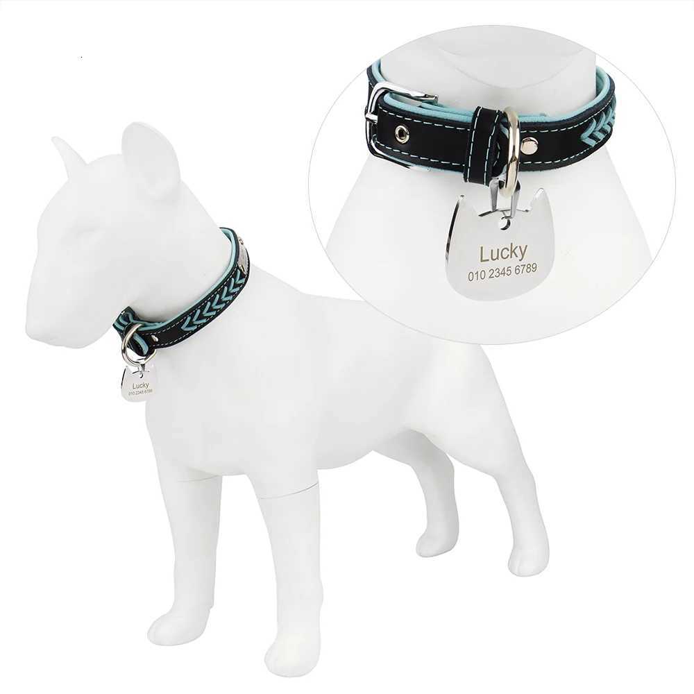 Name Personalized ID Tags Cat Collar Golden Silvery Nameplate Custom Dog Name Anti-lost Pendant Pet Collar Accessories LL250716