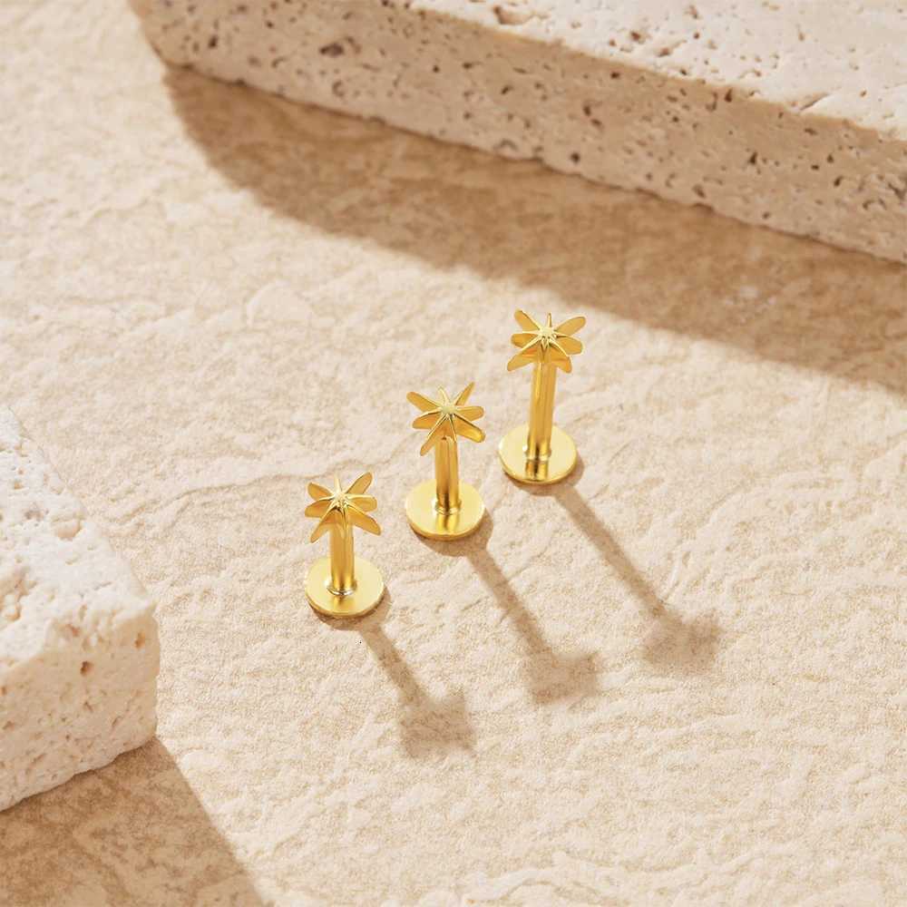 925 Sterling Silver 4PCS Set 7.5/9/10/13mm Zircon Piercing Stud Earrings for Women Luxury Gold Dangling Jewelry y250715