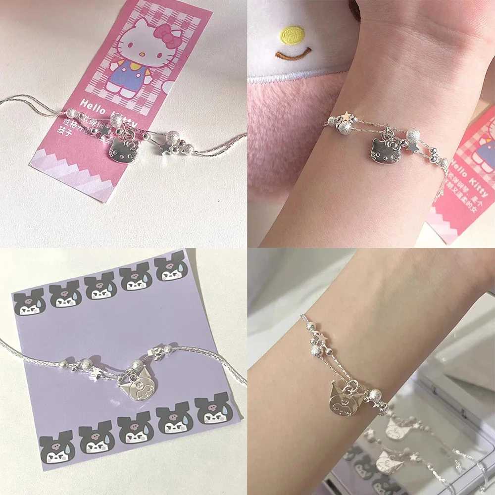 Sanrio Kawaii Sanrio Hello Kitty Kuromi Decorative Bracelet Cartoon Kt Cat Student Fashion Simple Charm Girls Jewelry Accessories Gifts w250716
