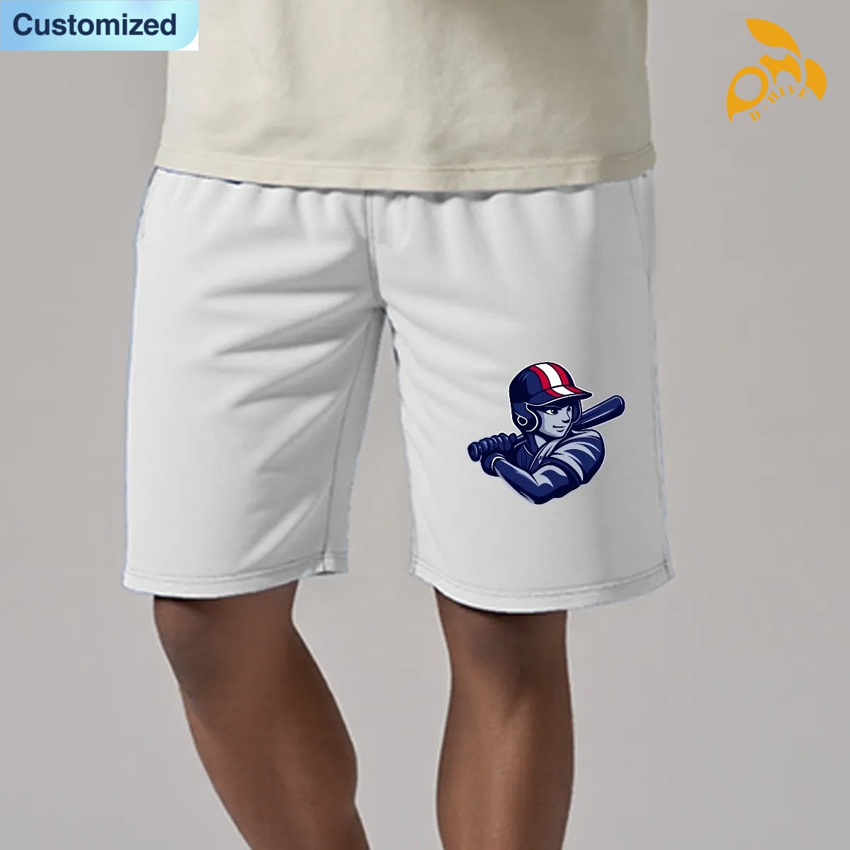 free shipping designer customized definition Men's Polyester Cotton ShortsFor the USA|260GSM DTF