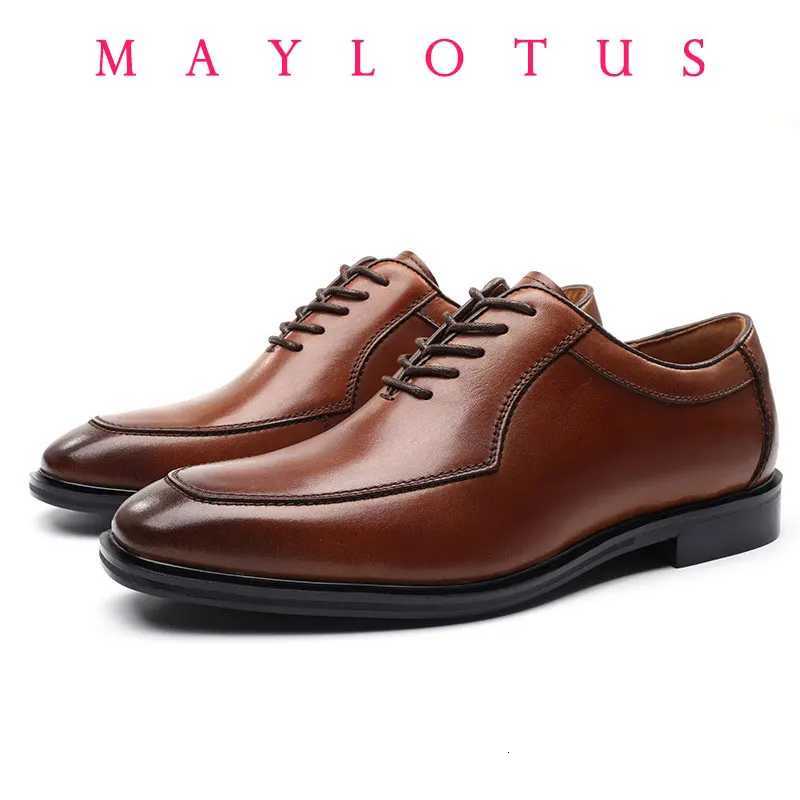 Britain Gentleman Fashion New Men Round Toe Black Brown Lace Up Casual Shoes Male Formal Wedding Dress Footwear Mens Shoes Y250715