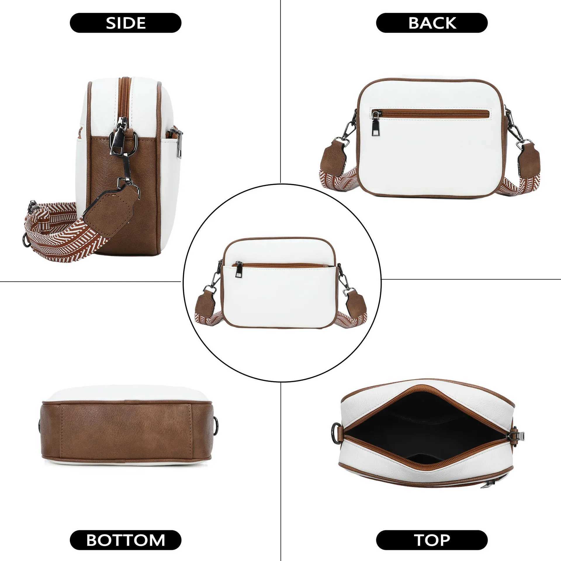 2025 NEW Womens crossbody bag pu leather shoulder bag casual female daily square bag for women travel Commuting handbag
