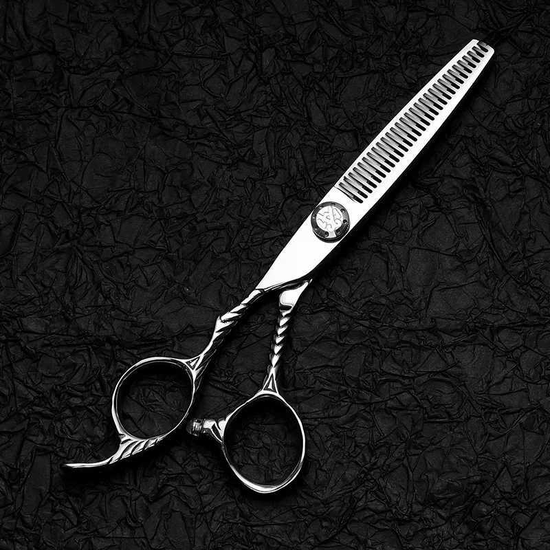 6 Inch Japan 440C Left-Handed Hairdressing Scissors Professional Salon Hair Stylist Tooth Thin Hairdressers Shears W250716