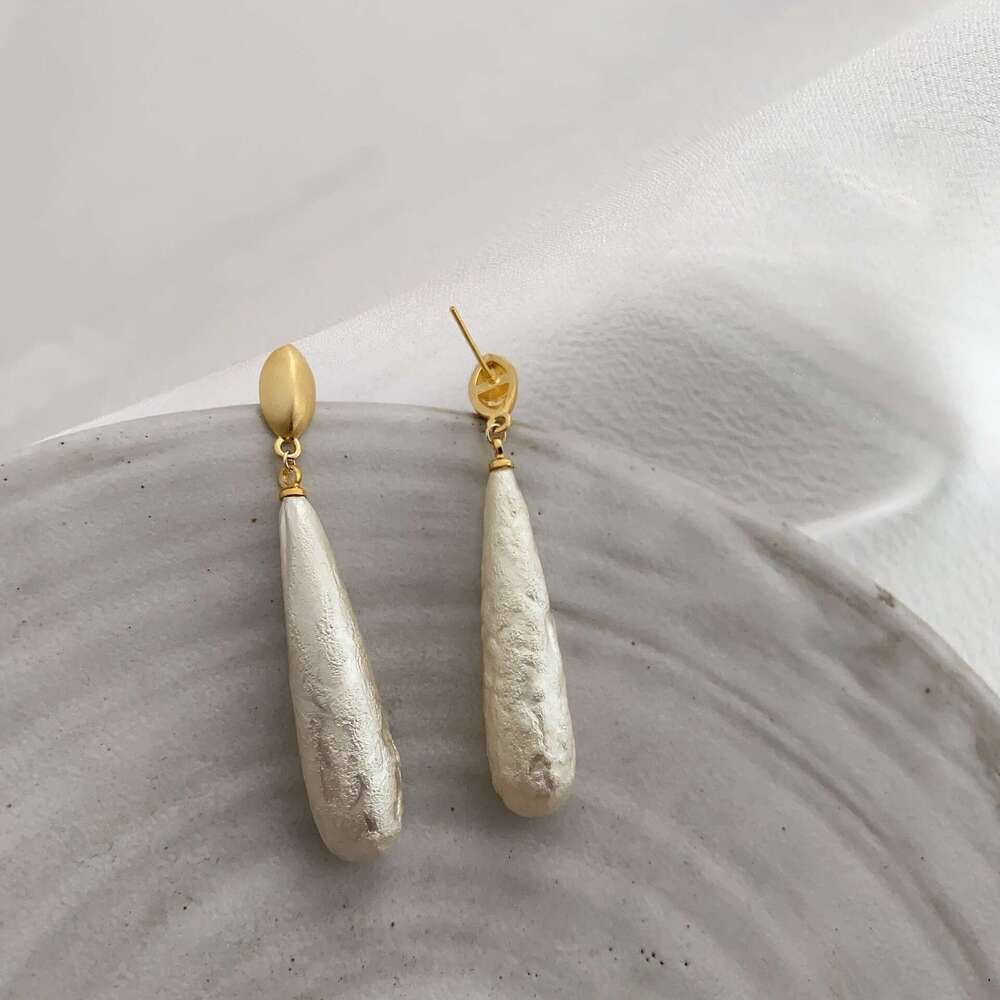 Chinese Style Elegant and Gentle New Fashion Earrings Tassel Dress Cotton Bead Long Versatile Ear Accessories