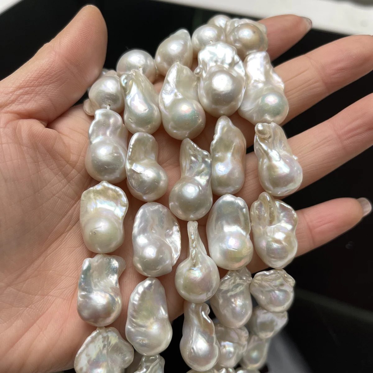 Baroque Natural Freshwater Pearl Fish Tailed Loose Beads for DIY Women Men Necklace Jewelry Making Accessories 12x16-15x20mm 250712