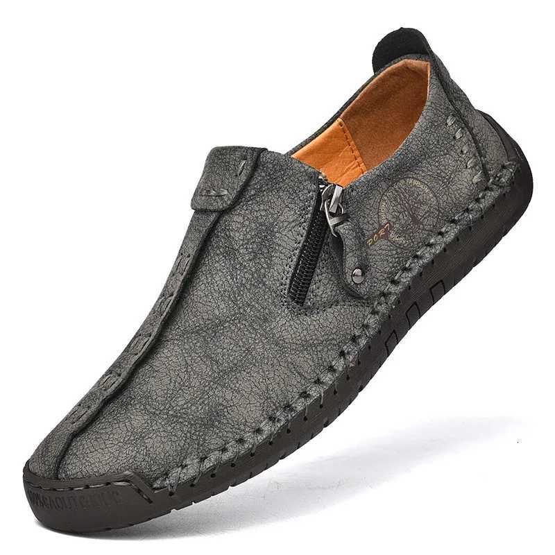 Mens Casual Leather Shoes with Soft Soles Mens Driving Shoes Loafers Shoes W250716