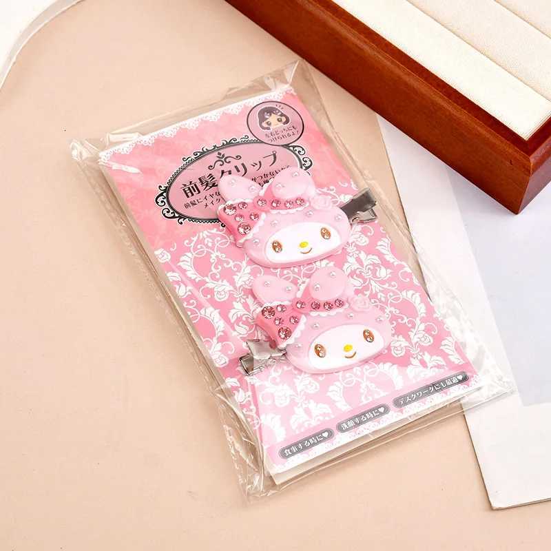 Sanrio Hello Kitty Cute Front Hairpin Bangs Clip Kawaii Cartoon Characters Fun Hair Accessory for Girls Birthday Giftw250716