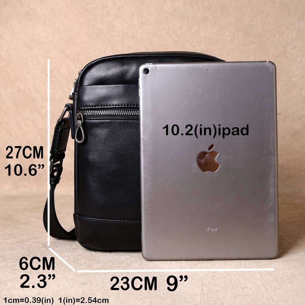 Designer Luxury Crossbody Leather Shoulder Casual Youth Fashion Trend Hundred Bypass Layer Cowhide Handmade Vertical Men's Bag